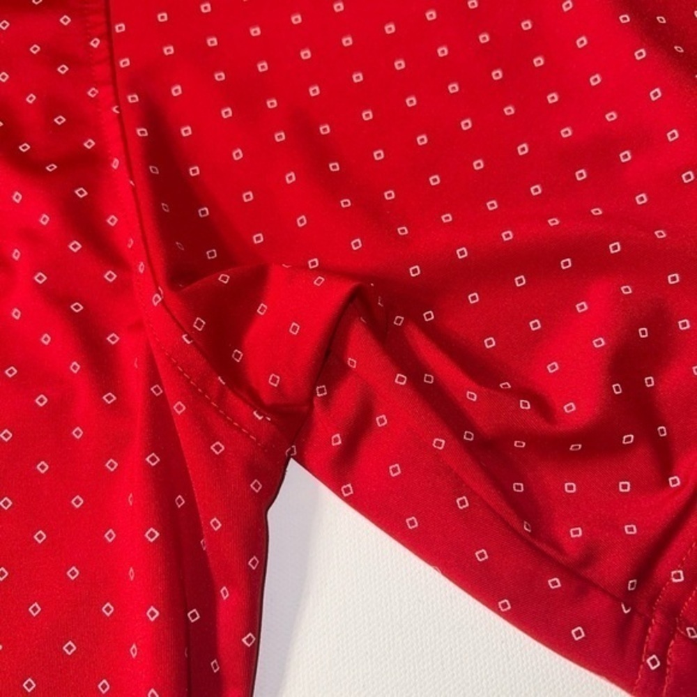 EUC FJ FootJoy Shirt Mens XL Red Paisley Lightweight Short Sleeve‎ Golf Polo (T) - Picture 3 of 9